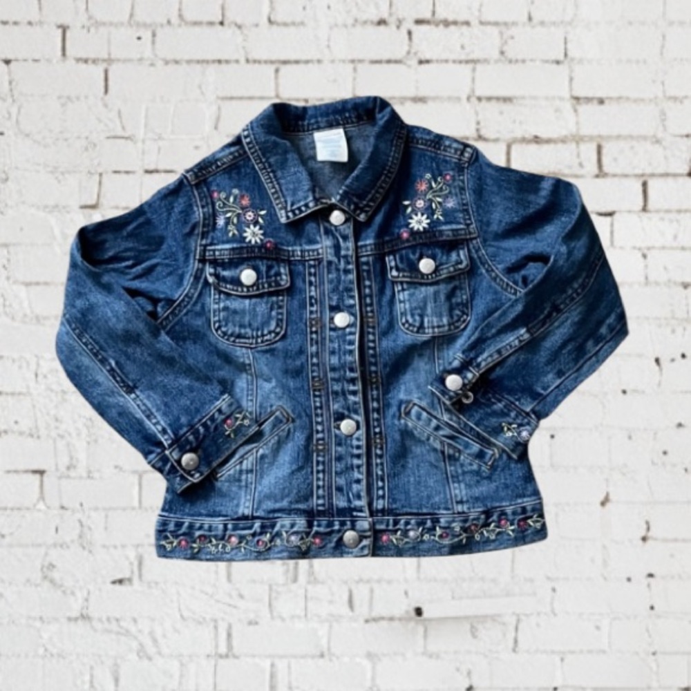 🌸WonderKids Embroidered Denim Jacket